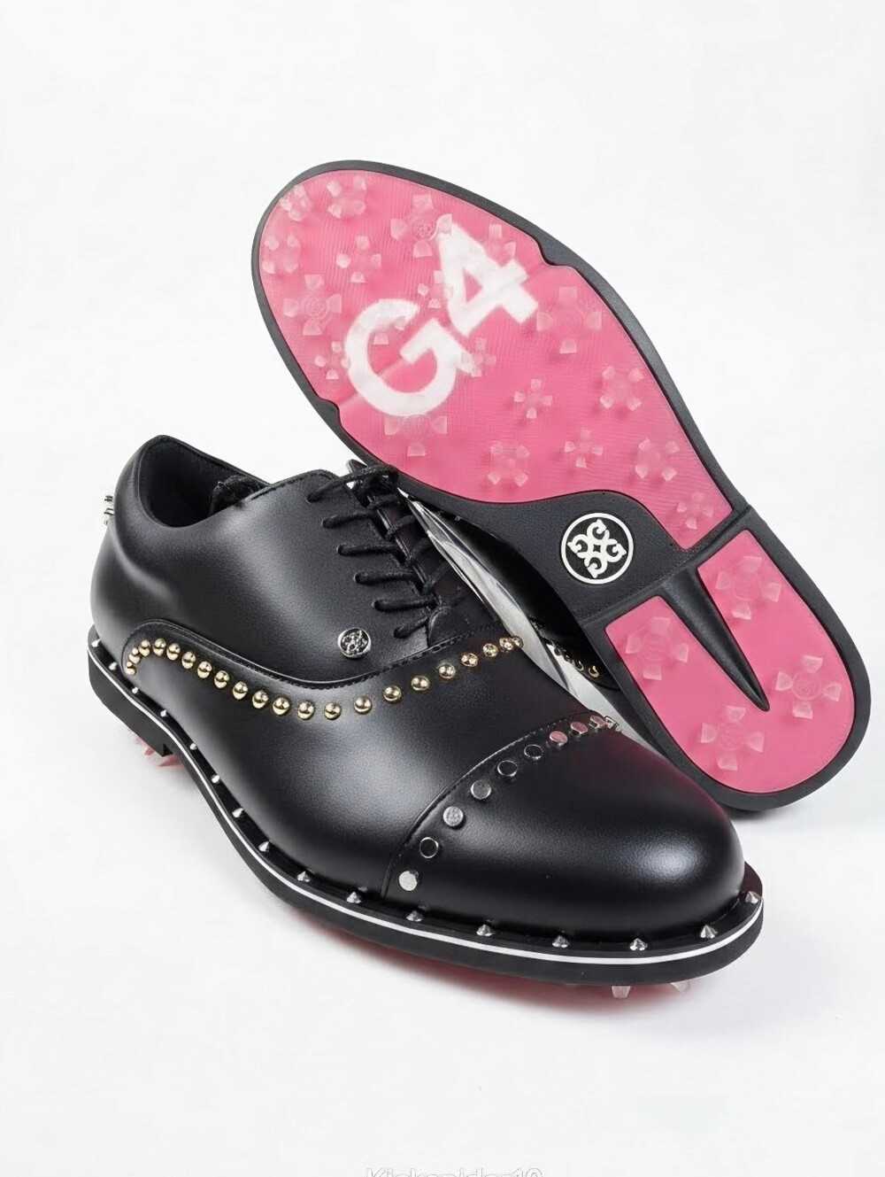 G/FORE Stud Cap Toe Gallivanter Women's Golf Shoes Size 9.5 Onyx Black Leather